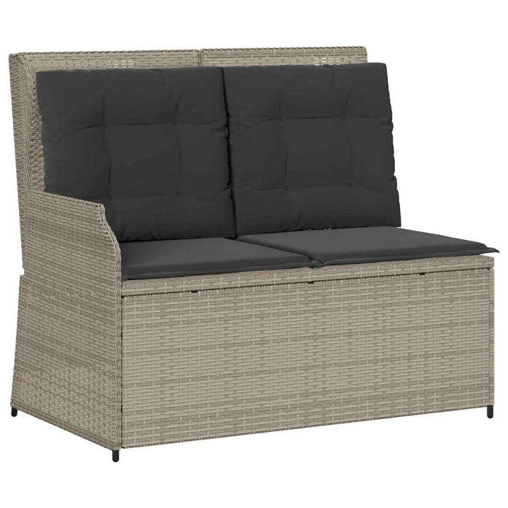 Havebænk Lysegrå polyrattan