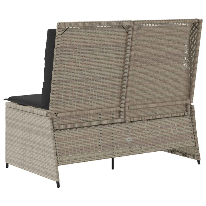 Havebænk Lysegrå polyrattan