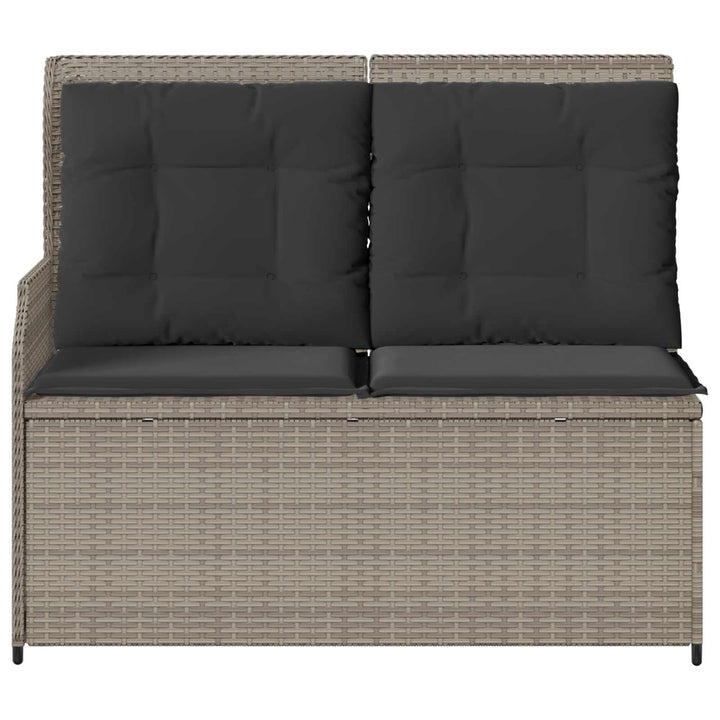 Havebænk Lysegrå polyrattan