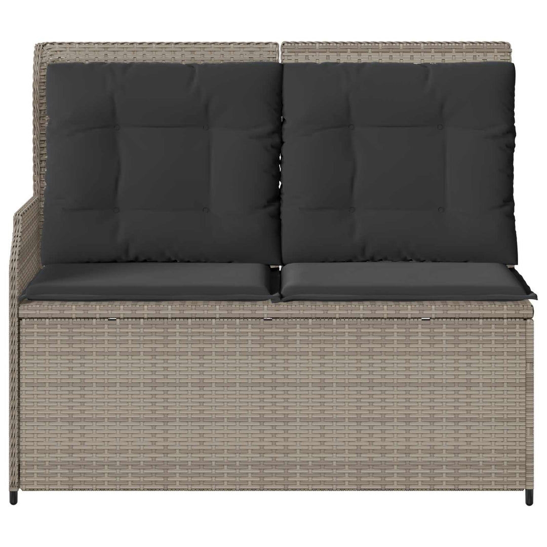 Havebænk Lysegrå polyrattan