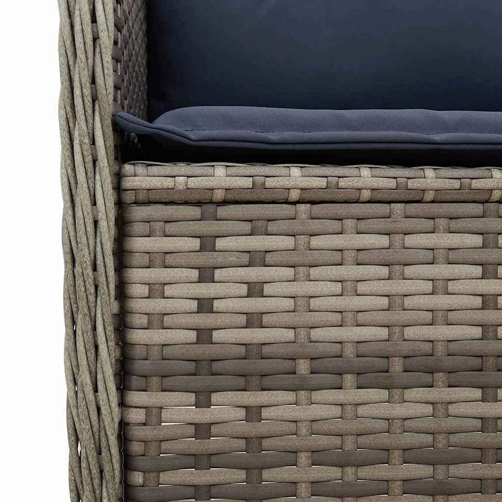 Havebænk Grå polyrattan