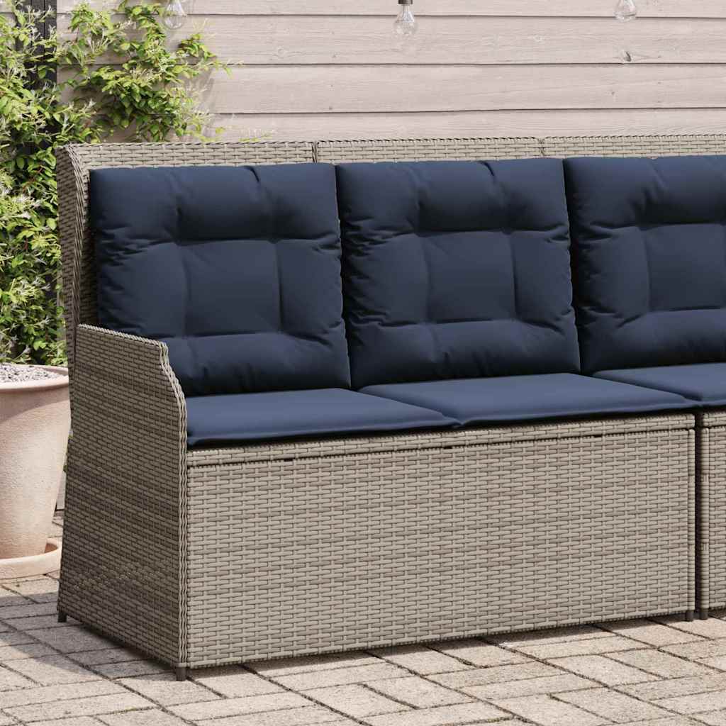 Havebænk Grå polyrattan