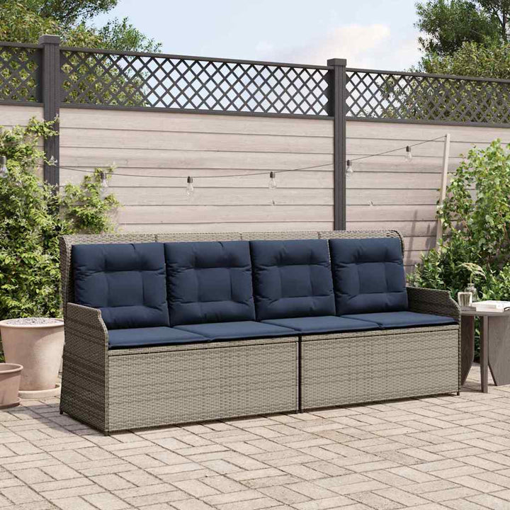 Havebænk Grå polyrattan
