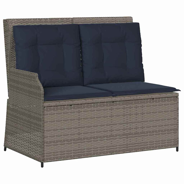 Havebænk Grå polyrattan