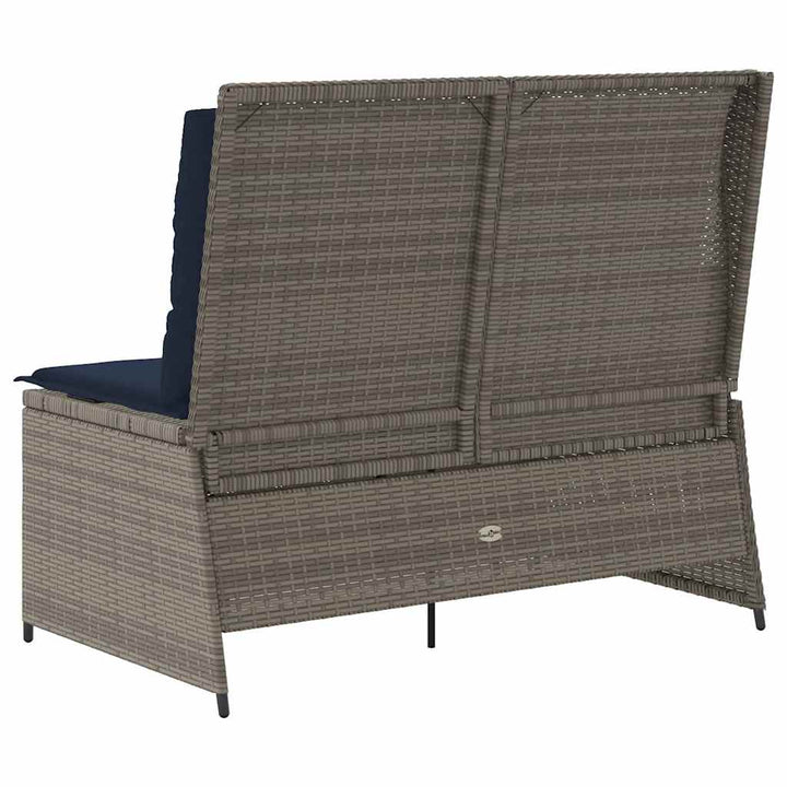 Havebænk Grå polyrattan