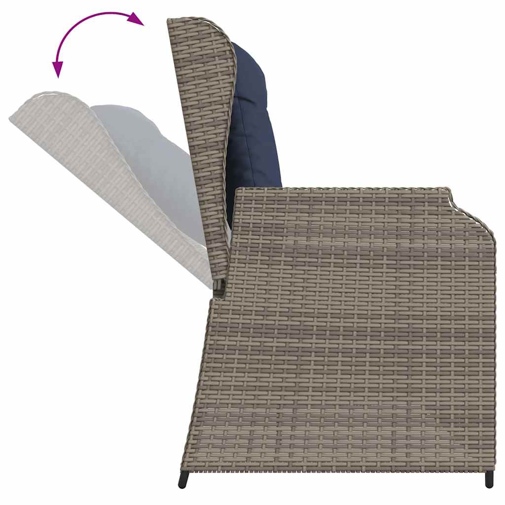 Havebænk Grå polyrattan