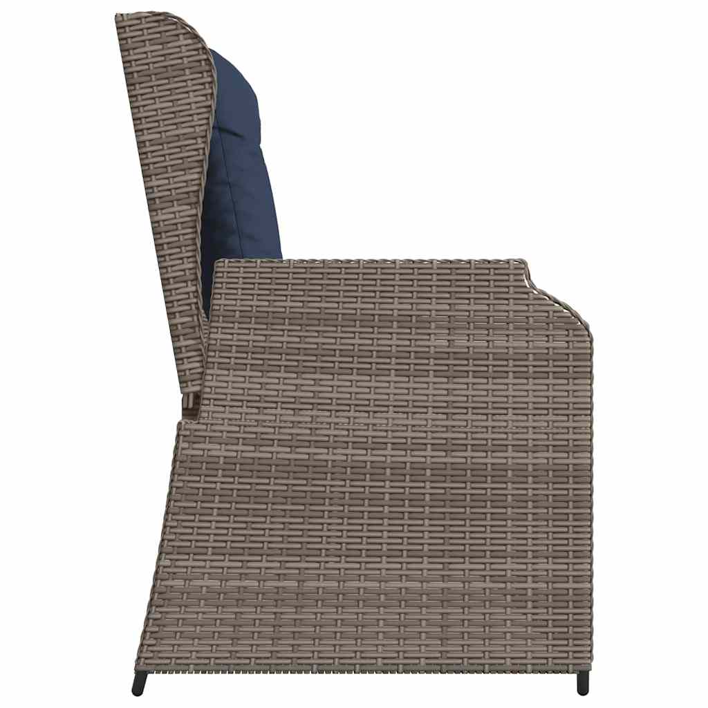 Havebænk Grå polyrattan
