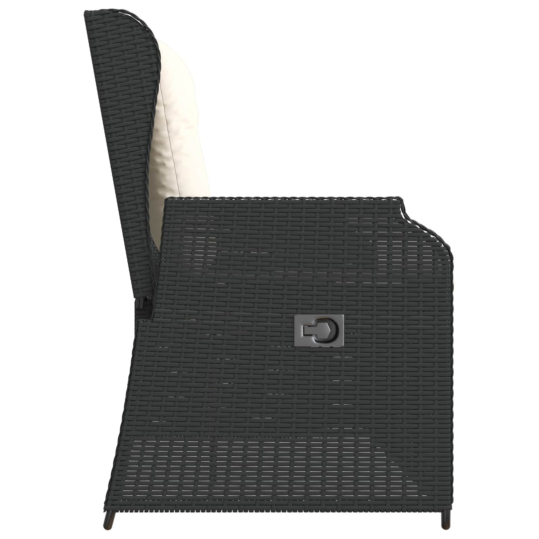 Havebænk Sort polyrattan