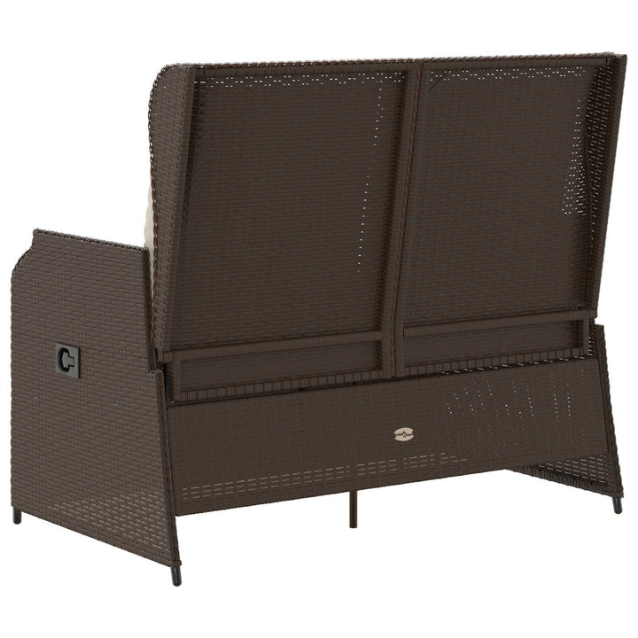 Havebænk Brun polyrattan