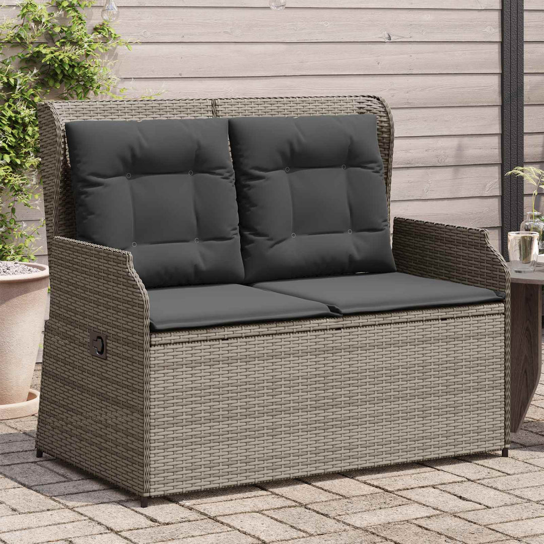 Havebænk Grå polyrattan