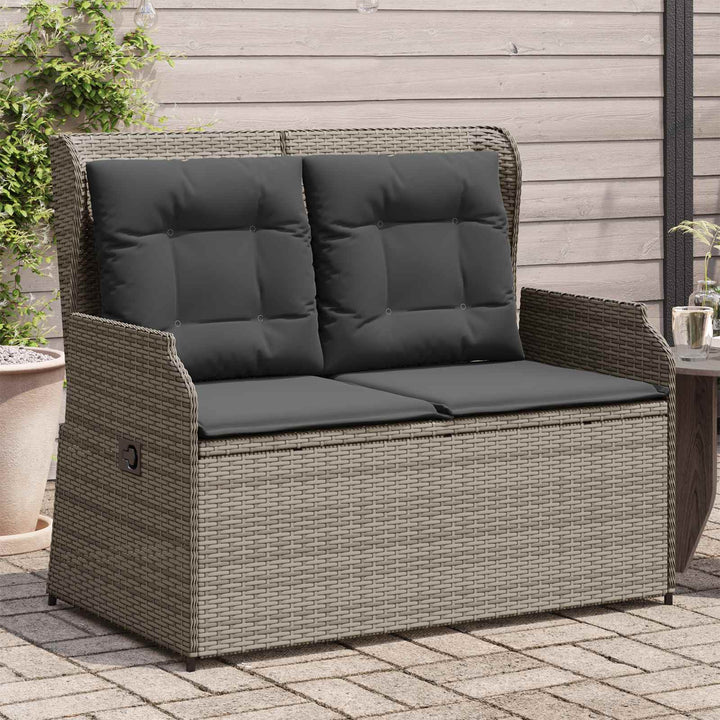 Havebænk Grå polyrattan