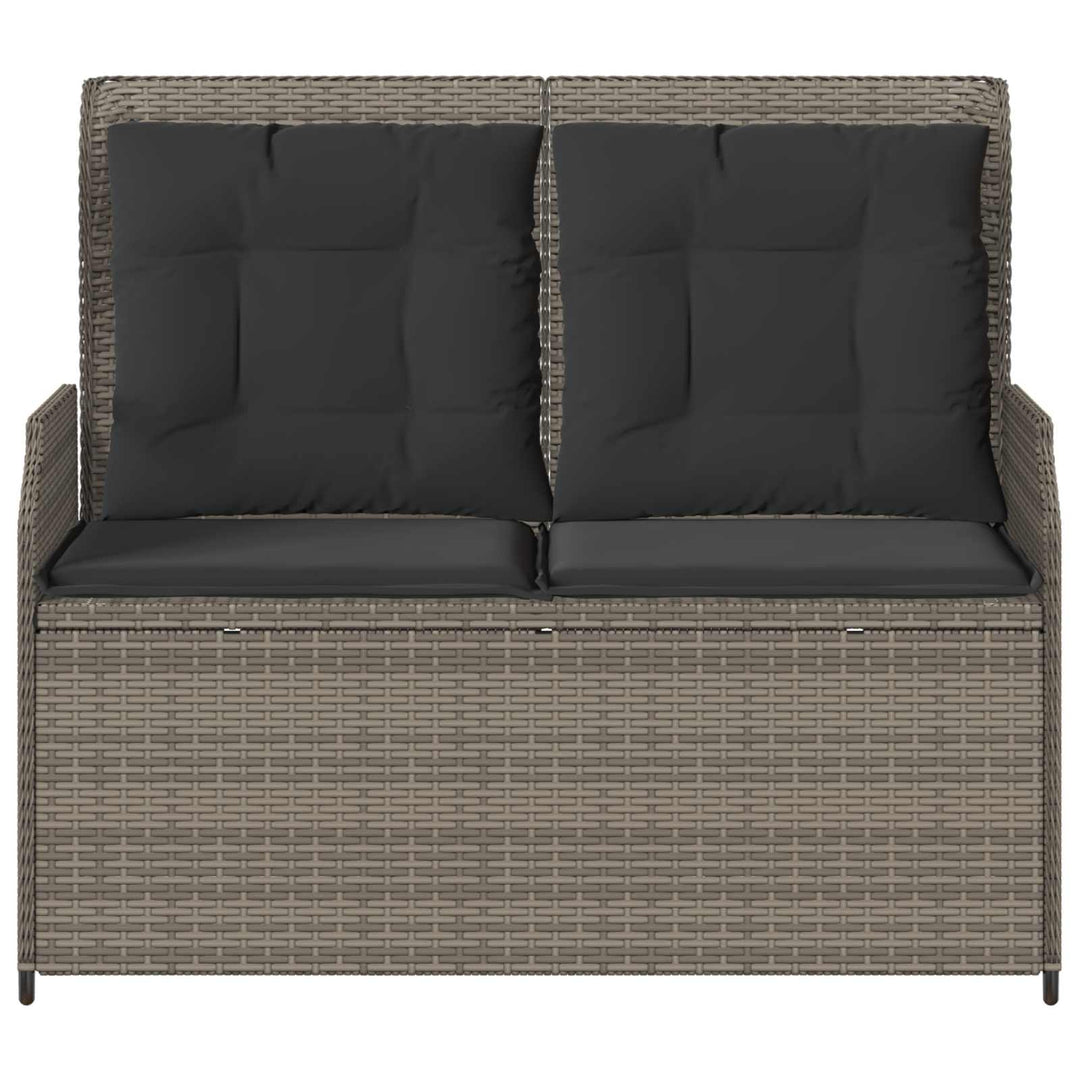 Havebænk Grå polyrattan