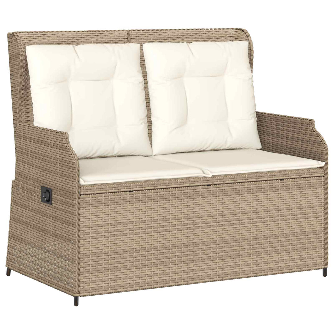 Havebænk Beige polyrattan