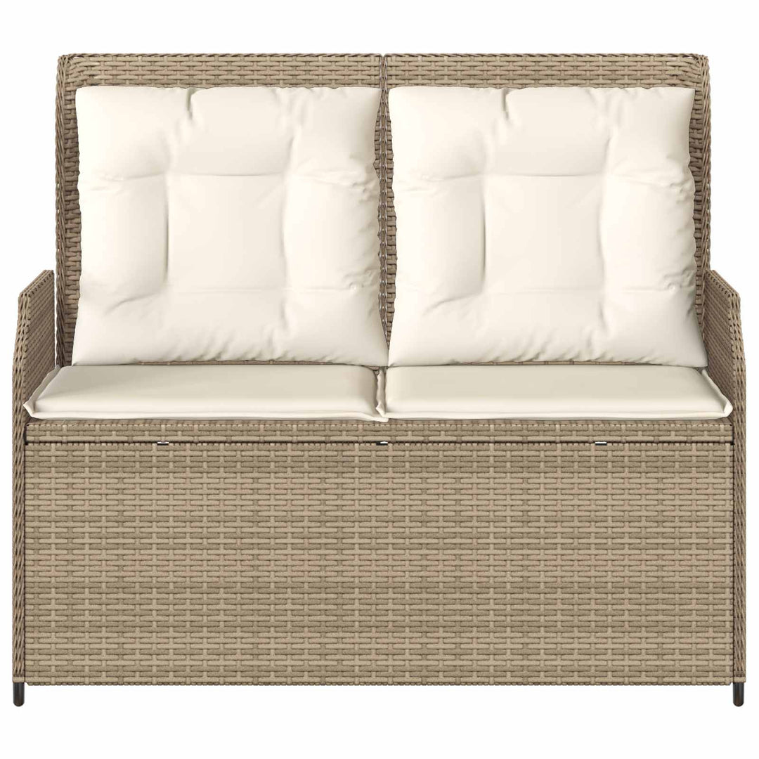 Havebænk Beige polyrattan
