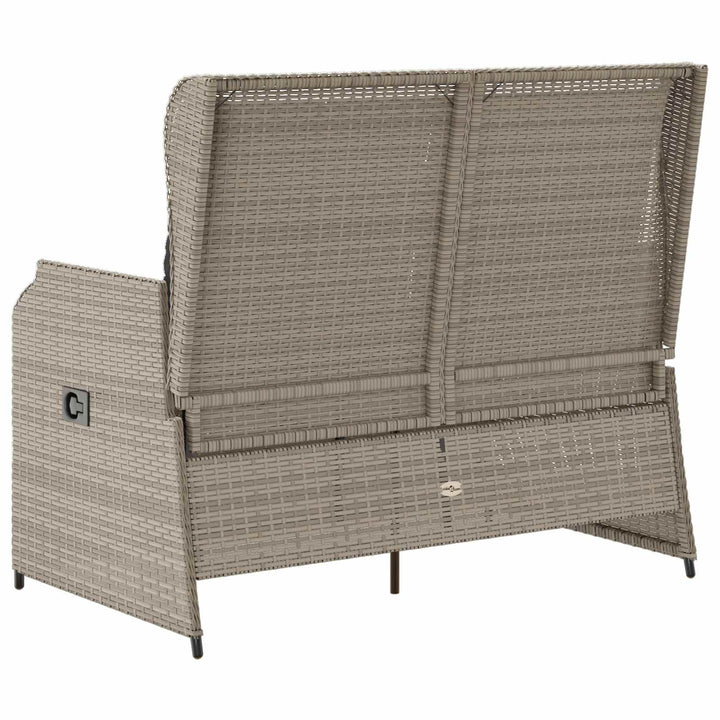 Havebænk Lysegrå polyrattan