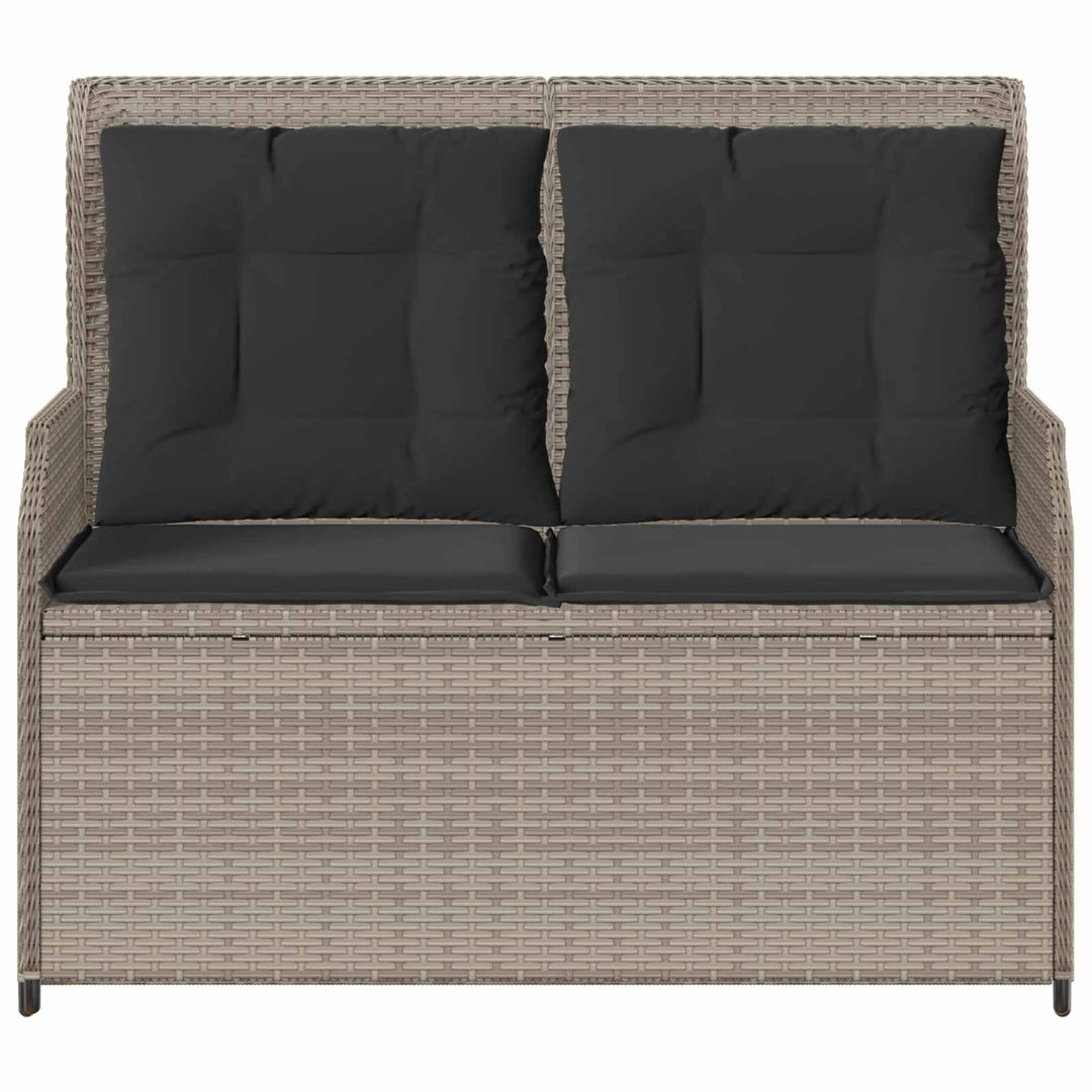 Havebænk Lysegrå polyrattan