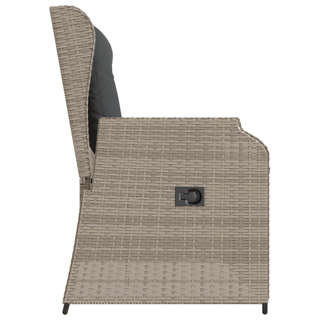 Havebænk Lysegrå polyrattan