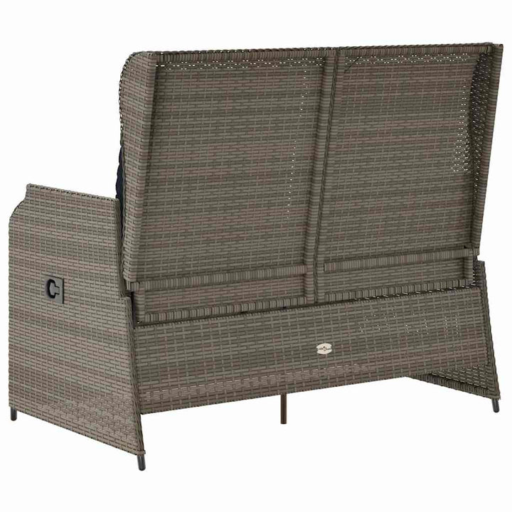 Havebænk Grå polyrattan