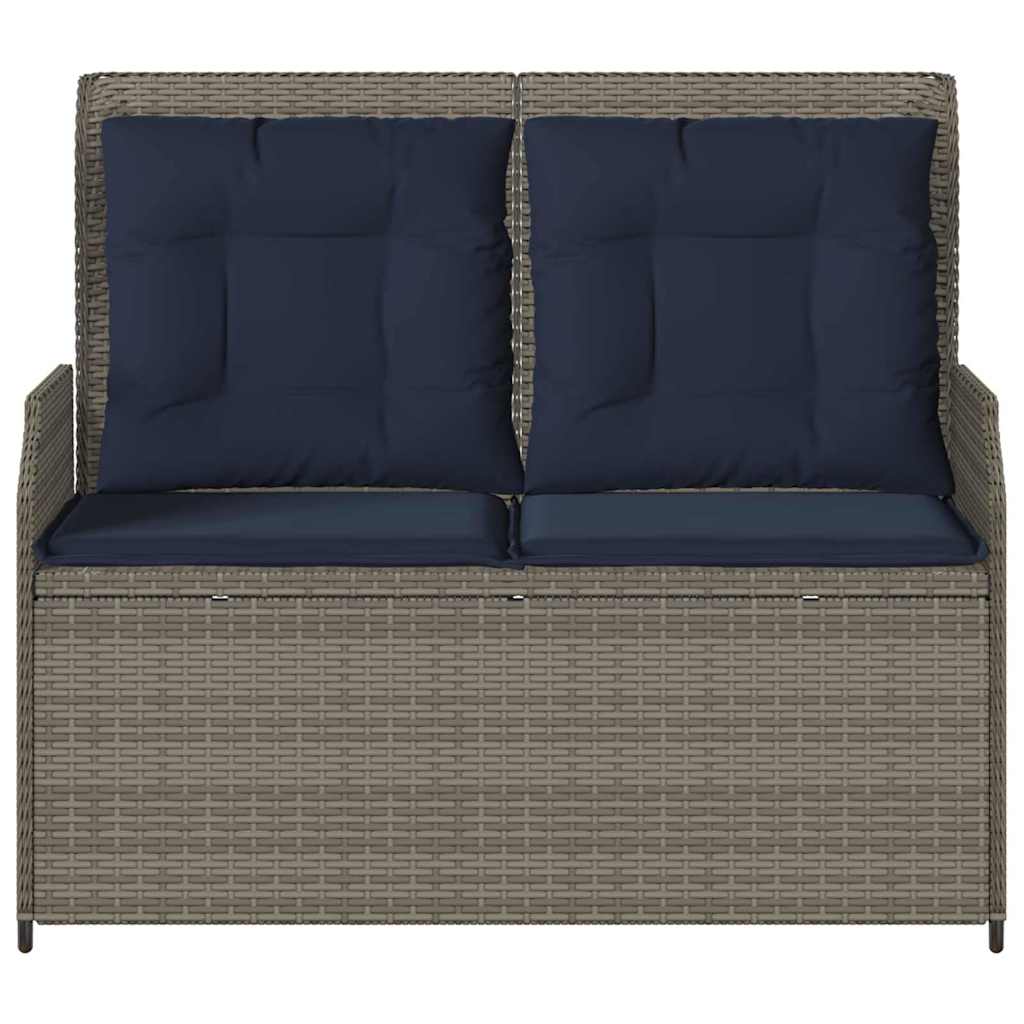 Havebænk Grå polyrattan