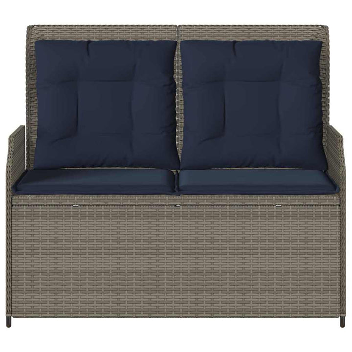 Havebænk Grå polyrattan