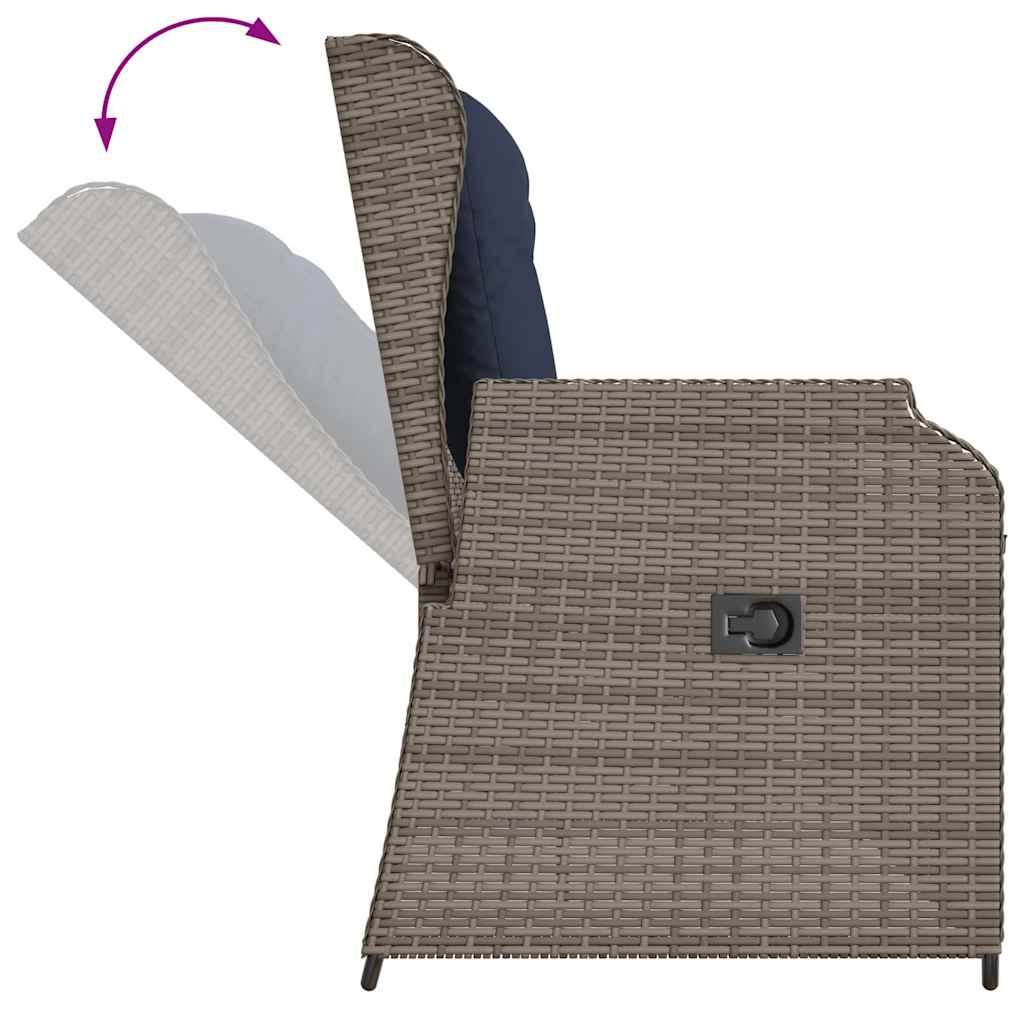 Havebænk Grå polyrattan