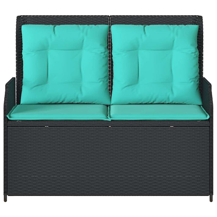 Havebænk Sort polyrattan