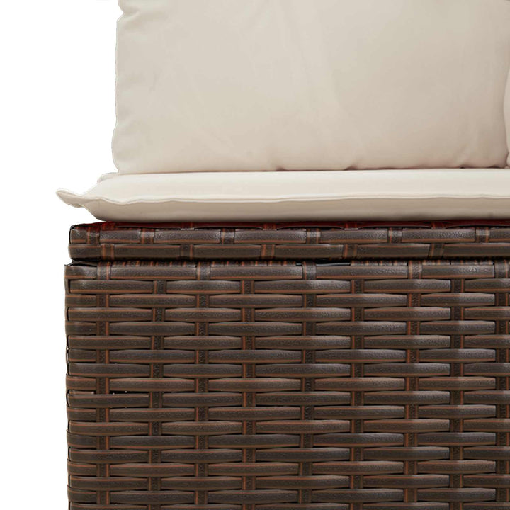 Havebænk Brun polyrattan