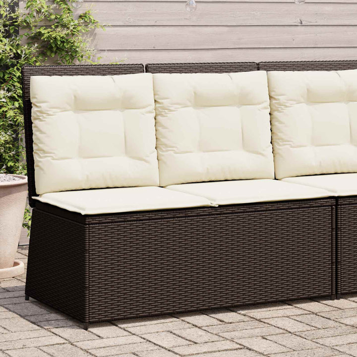 Havebænk Brun polyrattan