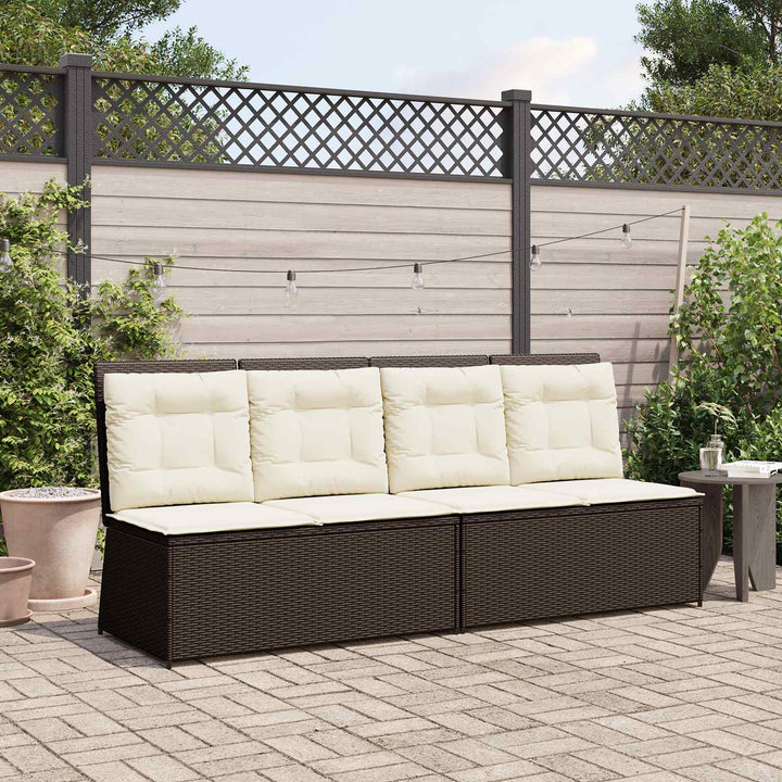 Havebænk Brun polyrattan