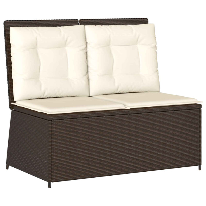 Havebænk Brun polyrattan