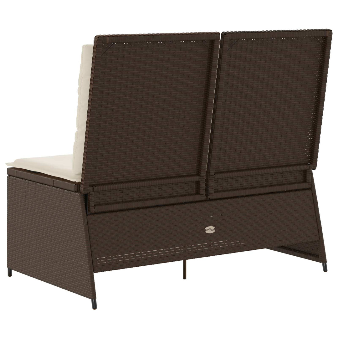 Havebænk Brun polyrattan