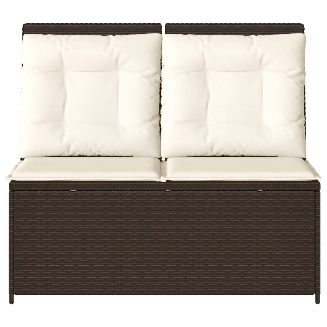 Havebænk Brun polyrattan