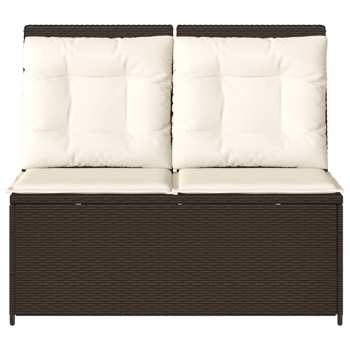 Havebænk Brun polyrattan