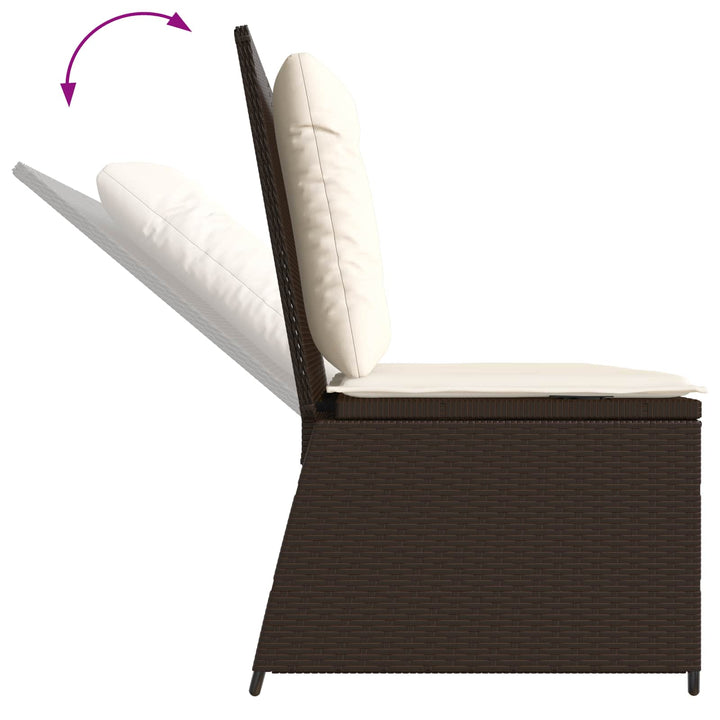 Havebænk Brun polyrattan