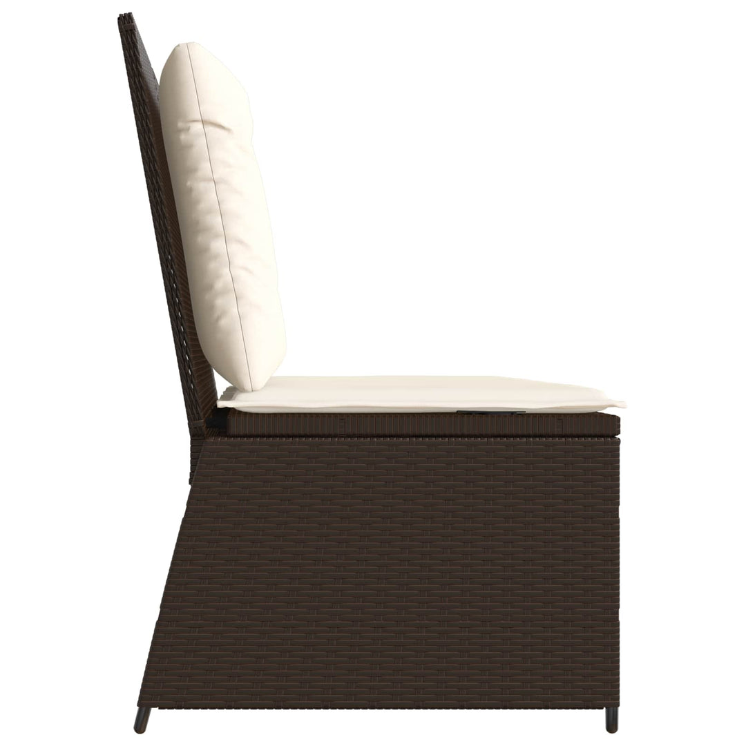Havebænk Brun polyrattan