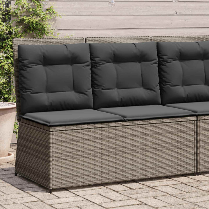 Havebænk Grå polyrattan