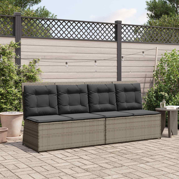Havebænk Grå polyrattan