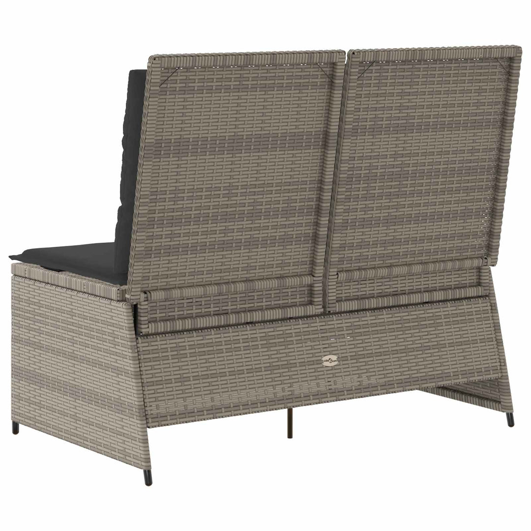 Havebænk Grå polyrattan