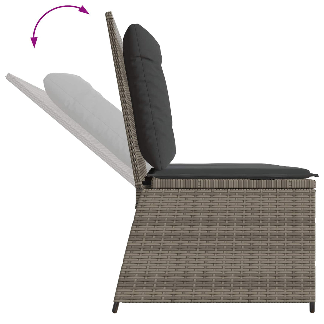Havebænk Grå polyrattan