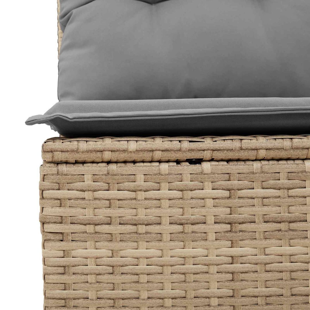 Havebænk Beige polyrattan
