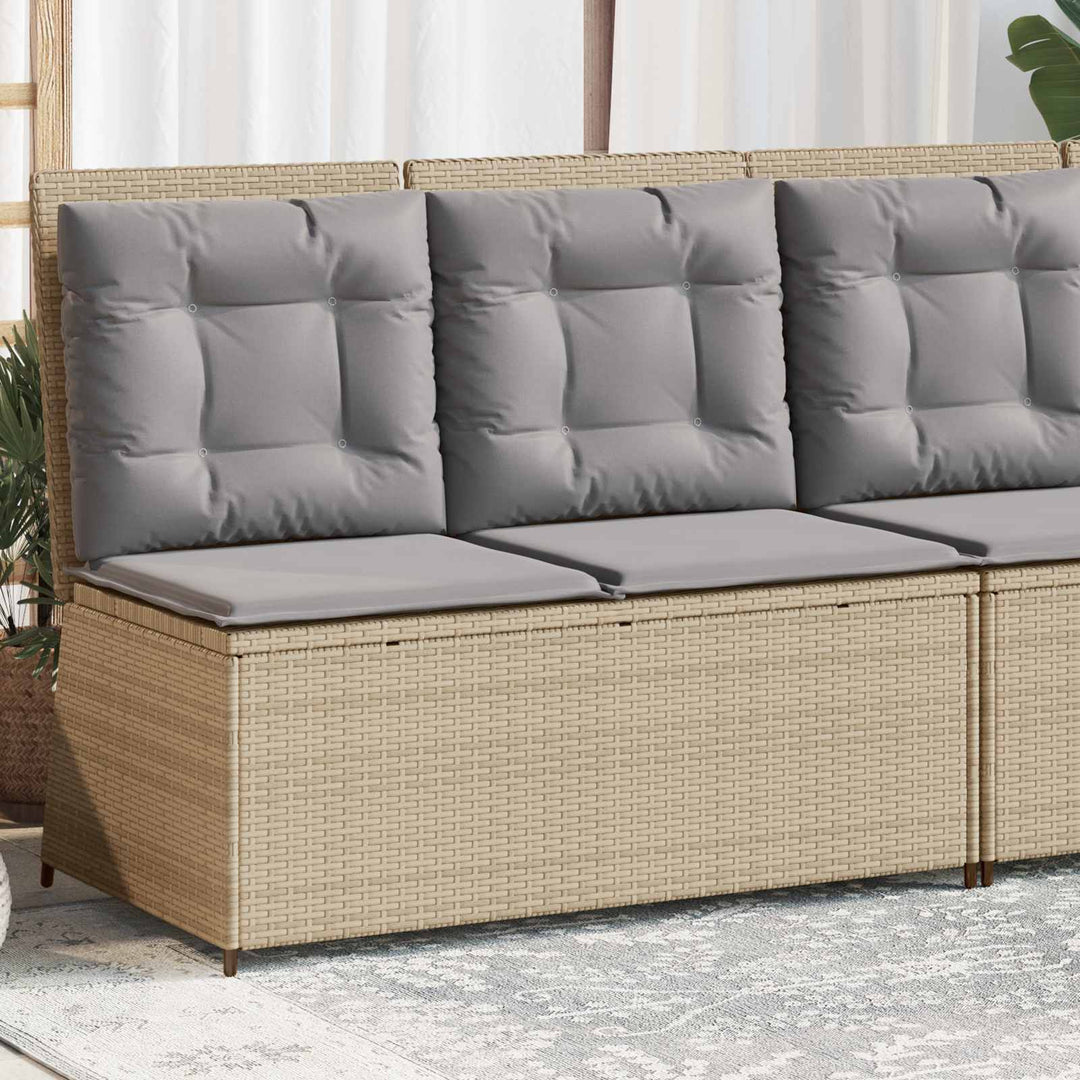 Havebænk Beige polyrattan