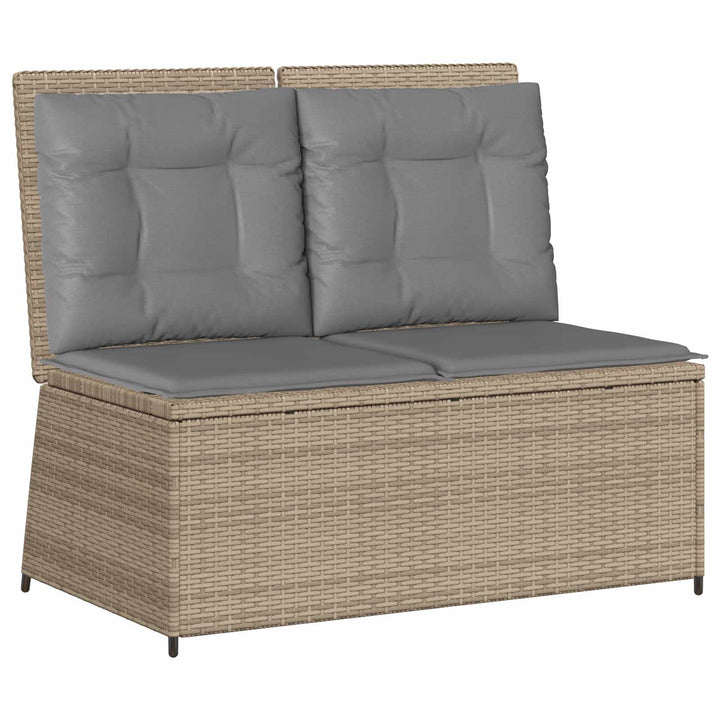 Havebænk Beige polyrattan