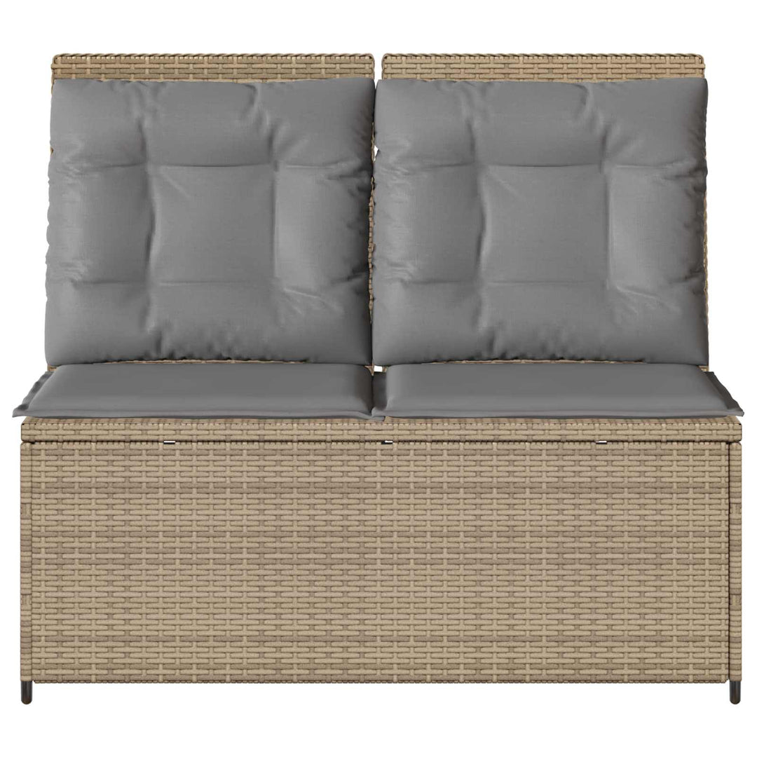 Havebænk Beige polyrattan