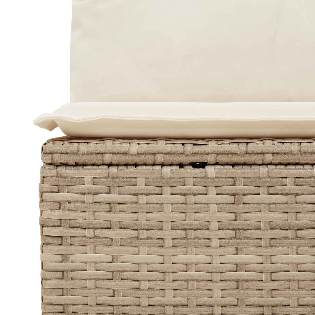 Havebænk Beige polyrattan