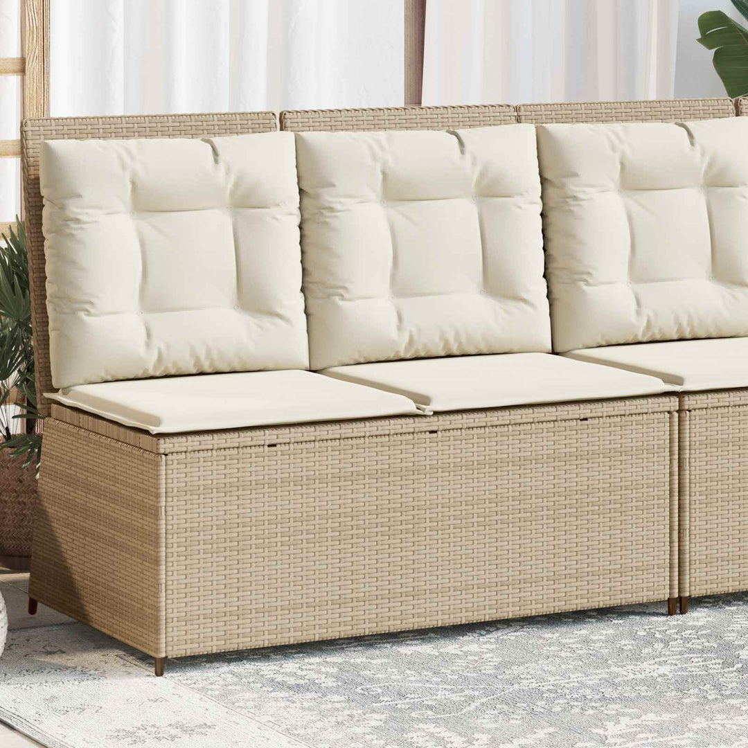 Havebænk Beige polyrattan