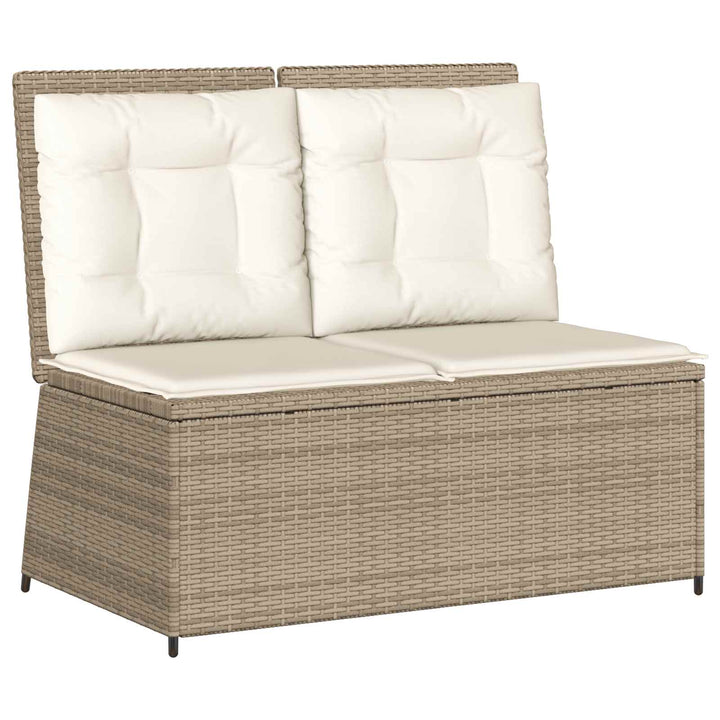 Havebænk Beige polyrattan