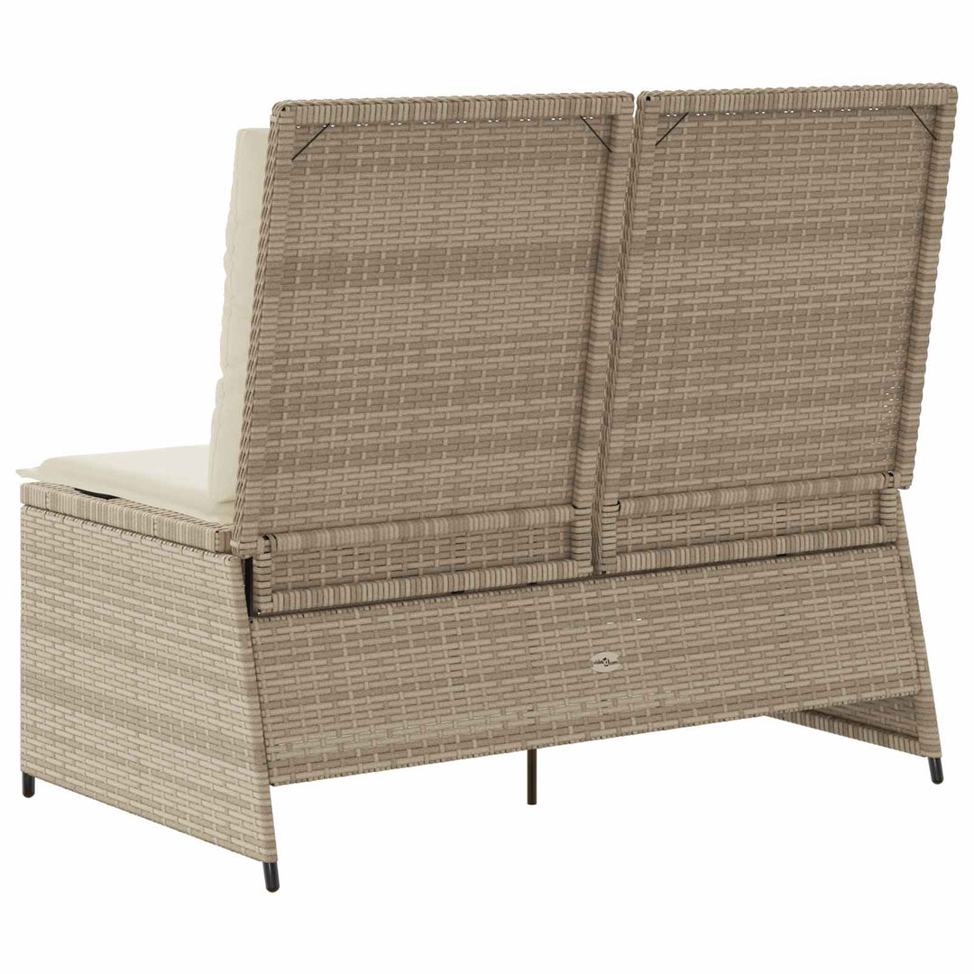 Havebænk Beige polyrattan