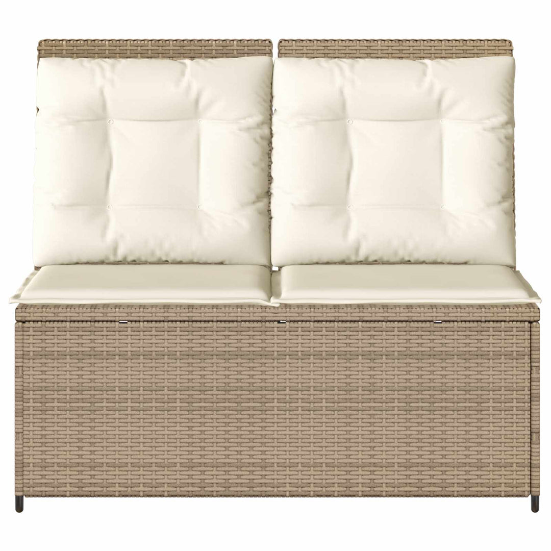 Havebænk Beige polyrattan