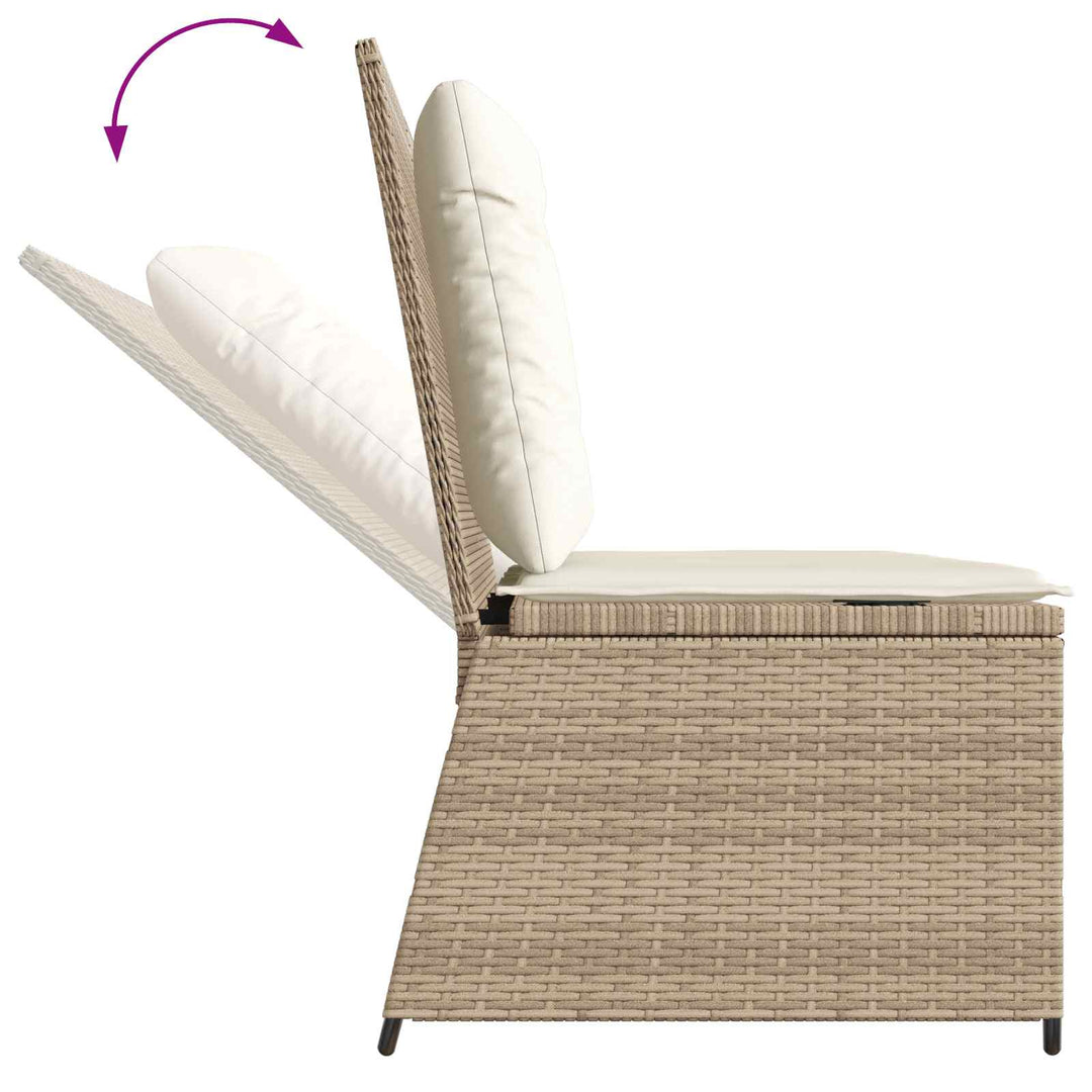 Havebænk Beige polyrattan