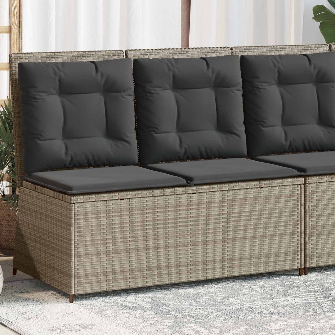 Havebænk Lysegrå polyrattan
